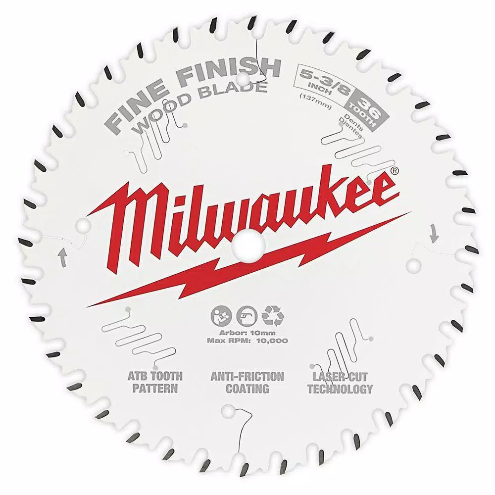 Brand new 😍 Milwaukee 5-3/8 In. X 36-Tooth Fine Finish Circular Saw Blade 🤩 -saw-blades Shop unnamed file 425