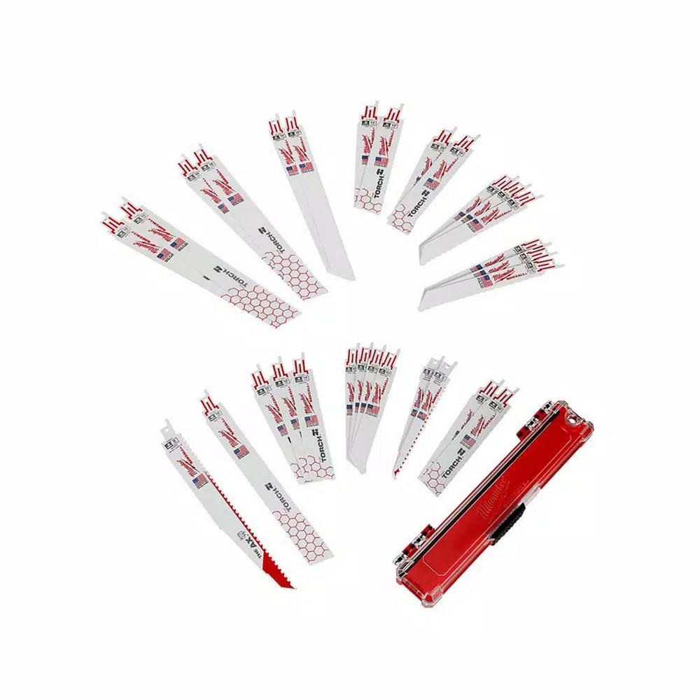 Buy 😍 Milwaukee SAWZALL Demolition Nail-Embedded Wood And Metal Cutting Bi-Metal Reciprocating Saw Blade Set (29 Piece) ⌛