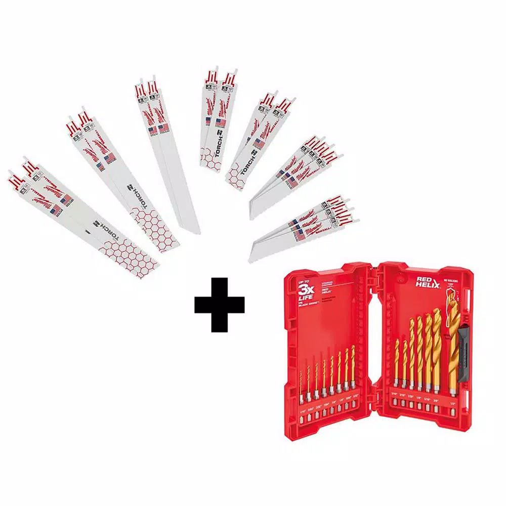Best reviews of 👏 Milwaukee SAWZALL Metal Cutting Bi-Metal Reciprocating Blade Set W/Titanium Drill Bit Set (31-Piece) ⭐