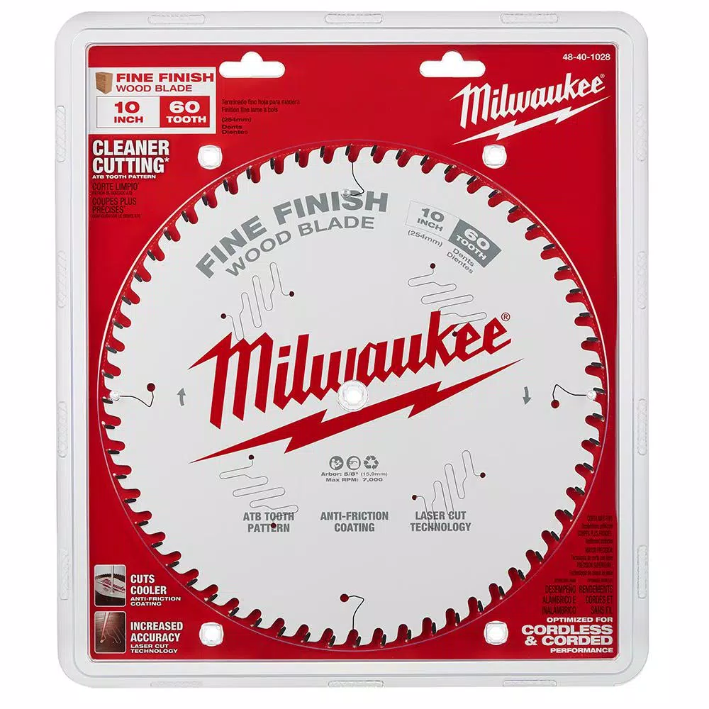 Wholesale 🥰 Milwaukee 10 In. X 60-Tooth Fine Finish Circular Saw Blade 💯 6 Wholesale 🥰 Milwaukee 10 In. X 60-Tooth Fine Finish Circular Saw Blade 💯 - Image 4