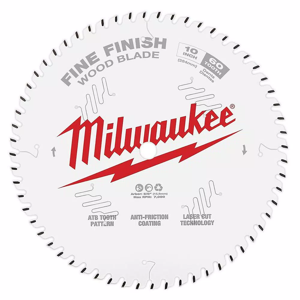 Wholesale 🥰 Milwaukee 10 In. X 60-Tooth Fine Finish Circular Saw Blade 💯 8 Wholesale 🥰 Milwaukee 10 In. X 60-Tooth Fine Finish Circular Saw Blade 💯 - Image 6